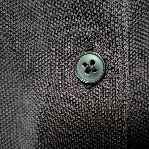 Uniqlo Size XL Men's Polo Button Collar Black - Picture 3 of 5